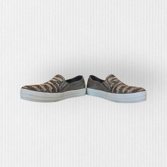 Sketchers Street Slip on  Glamour  Gray Sneaker Women's  Size 7.5 Air-Cooled Mem - Picture 6 of 11